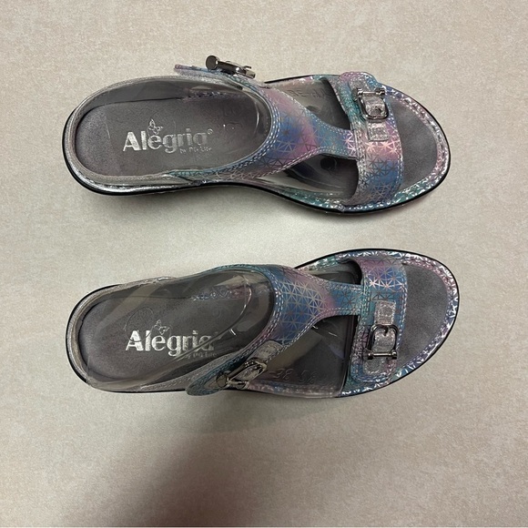Alegria Lara Pretty Baby Sandals Women size 36 Mermaid Rainbow Metallic Shoe - Picture 4 of 8